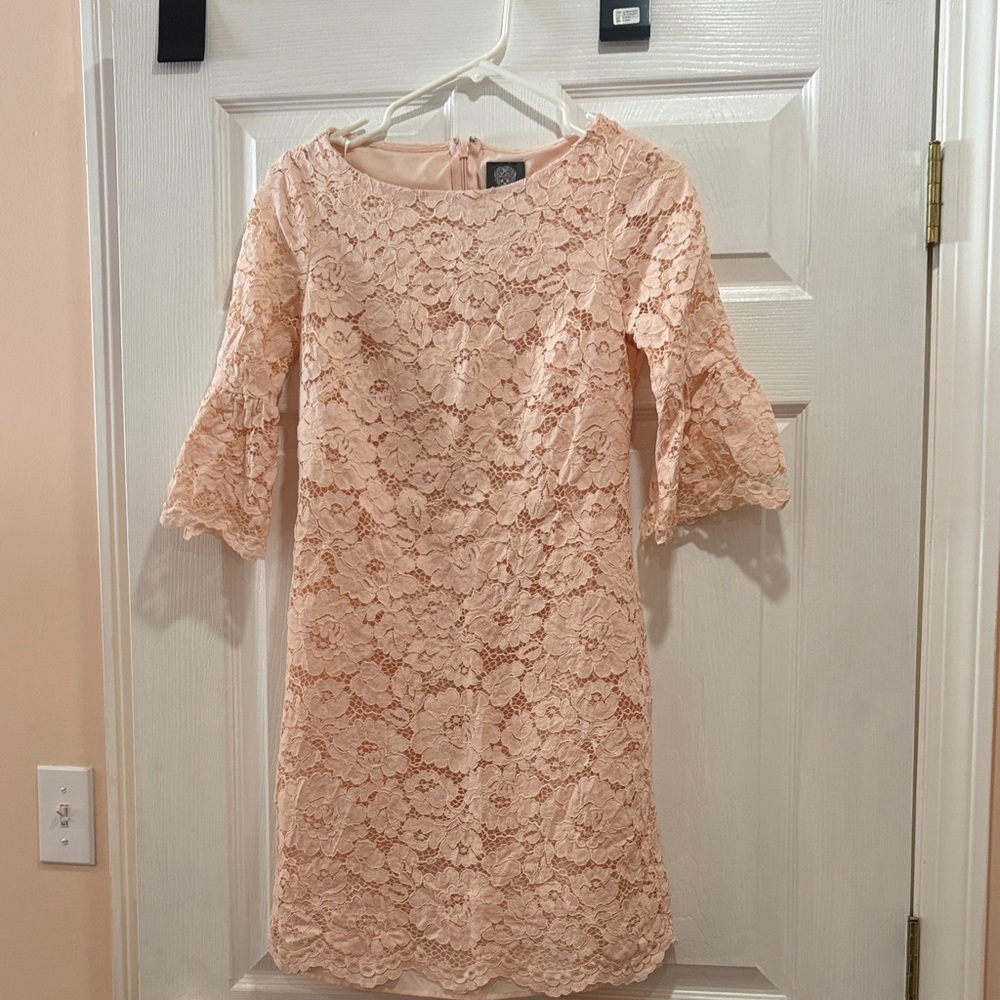 Elegant Vance Camuto Pink Lace Dress